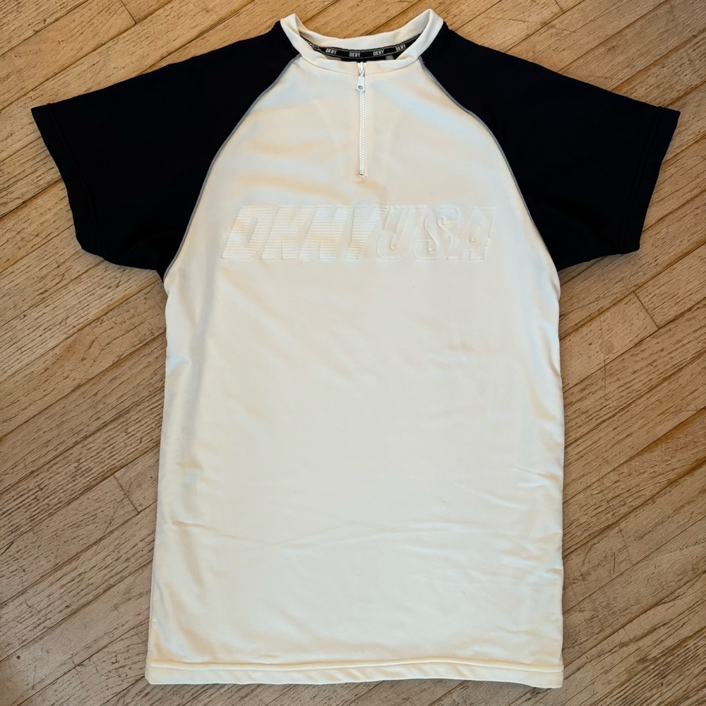 Vintage DKNY USA Shirt - Men’s/Unisex Size M - Soft Sporty Top w/ zip, 90s Rare!